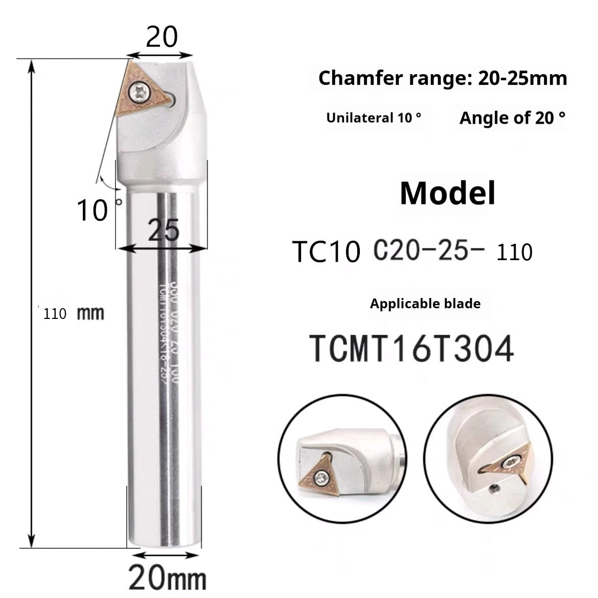 6039 Machining center 15 20 25 30 35 40 45 50 55 60 65 70 75 degree chamfering toolholder TCMT Shandong Denso Pricision Tools Co.,Ltd.